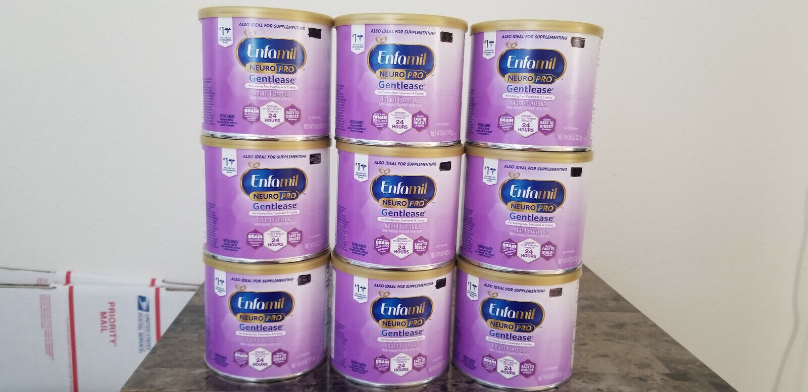 Enfamil Gentlease Milk-Based Infant Formula Powder 8 oz X 9 Ex 06/22 F Shipping Enfamil 869353