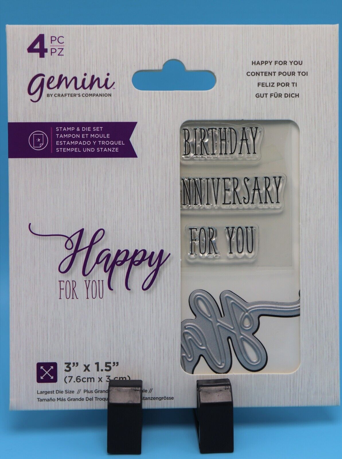Crafter's Companion Stamp & Die Set Sayings ~ Happy Wish Thankful Hello Special Crafter's Companion - фотография #2