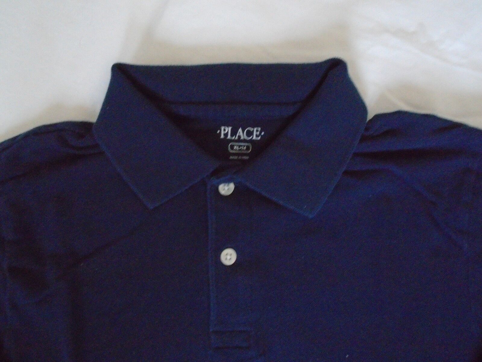 PLACE -BOYS XL-14 / TWO (2) BLUE LONG SLEEVE COLLARED KNIT SHIRTS  -  BRAND NEW Place - фотография #2