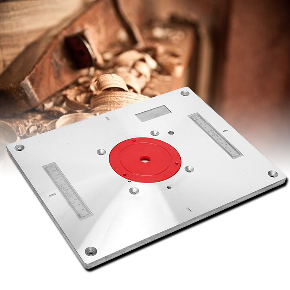 Aluminum Router Table Insert Plate w/Rings Screw For Woodworking Benches Trimmer Unbranded Does Not Apply - фотография #2