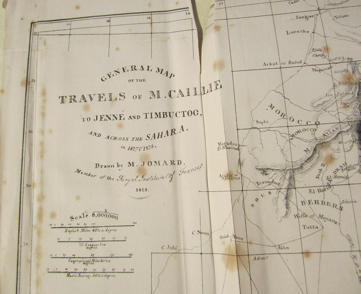 2 MAPS 1830 Africa Timbuktu Mali Sahaha Desert Morocco Без бренда - фотография #3