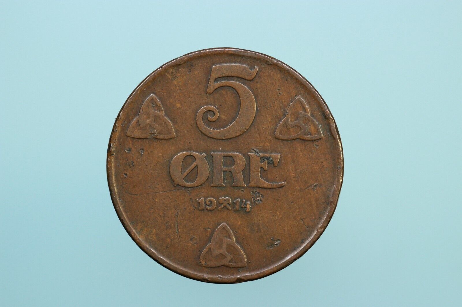 Norway bronze 5 Ore 1914 and 1942 lot of 2 coins Без бренда - фотография #3