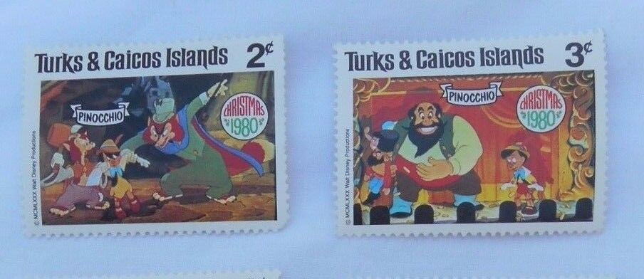 Walt Disney Pinocchio Stamps 1980 Turks & Caicos Islands Без бренда - фотография #5
