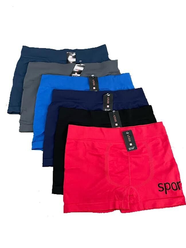 Lot 4 Pack Mens Microfiber Boxer Briefs Underwear Compression Stretch Sport #LT1 LT.CO - фотография #2