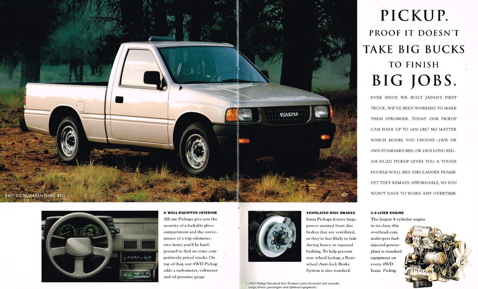 1995 ISUZU Brochure/Catalog: TROOPER, PickUp Truck, RODEO, 4WD Pick Up, Limited, Без бренда - фотография #5