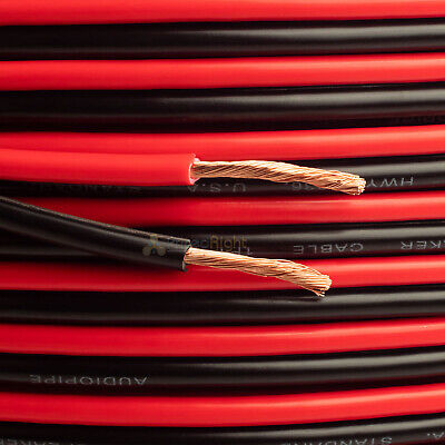 25 FT 12 Gauge Speaker Wire Cable Car Home Audio 25' Black & Red Zip Cable Audiopipe BP12GA
