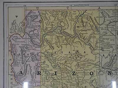Lot 2 Antique Maps Arizona Gaskell's Atlas of the World 1893 ca 1900 Color Без бренда - фотография #6