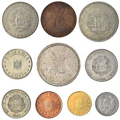 Romania Coins Lei Leu Bani | Collection of 10 | Socialism Republic 1948 - 2018 Hobby of Kings - фотография #2