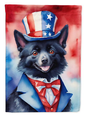 Schipperke Patriotic American Flag Garden Size DAC5795GF Без бренда