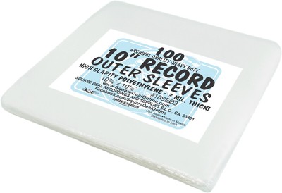 (100) 10" Record EP Outer Sleeves Vinyl Outersleeves 3mil High Clarity #10SE03 Square Deal Recordings & Supplies 10SE03
