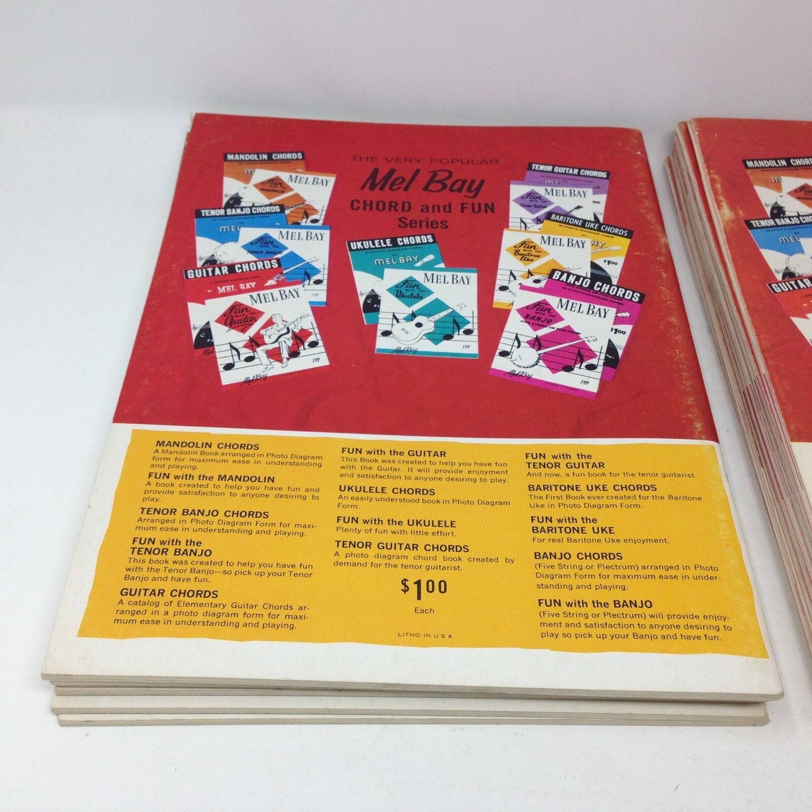 Vintage 1965 MEL BAY Easy Way to Guitar: Lot of one B booklets + one C booklets Без бренда - фотография #4