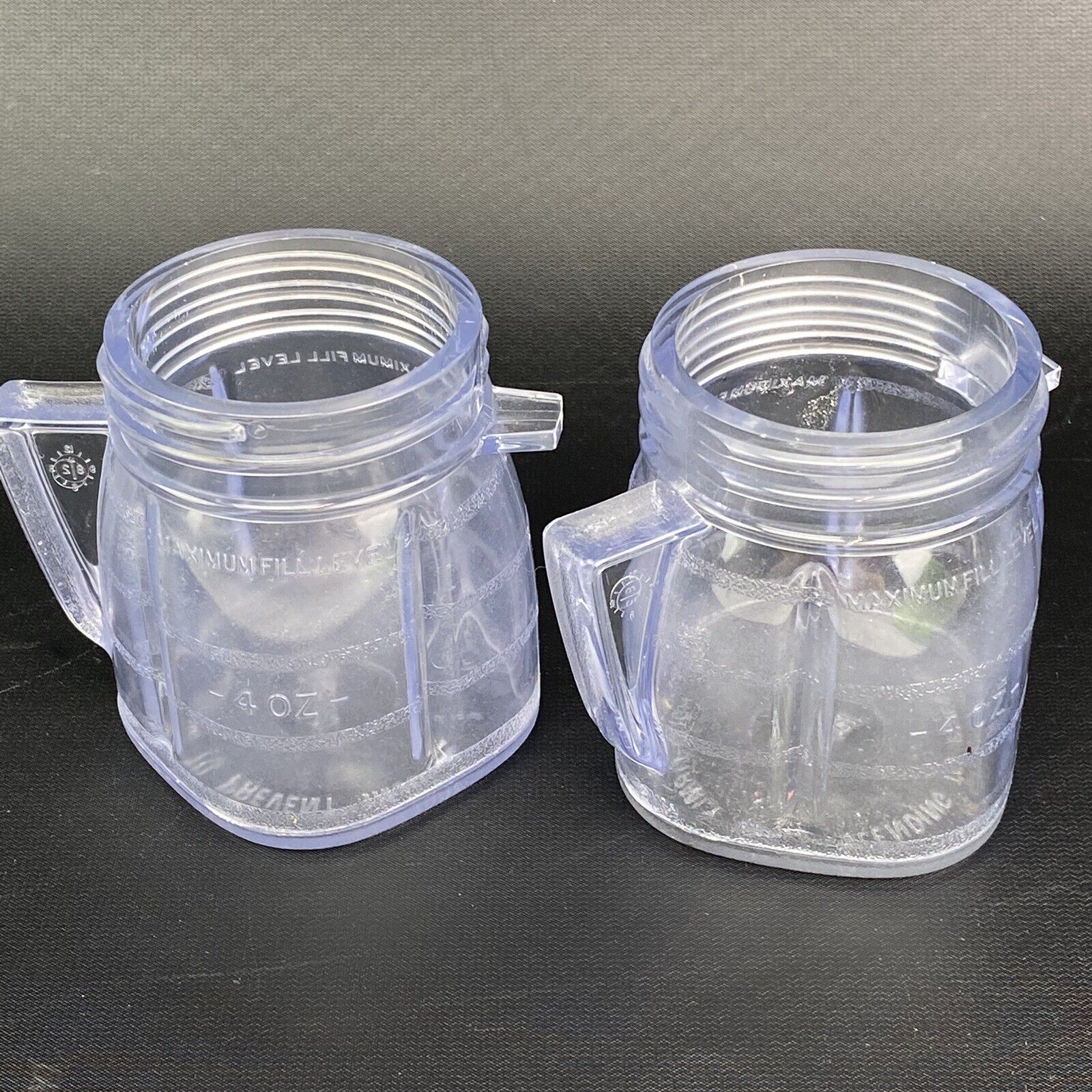 Set of 2 OSTERIZER Oster Mini Blend & Store 8 oz Vintage Acrylic Jar Containers Oster Blend And Store - фотография #2
