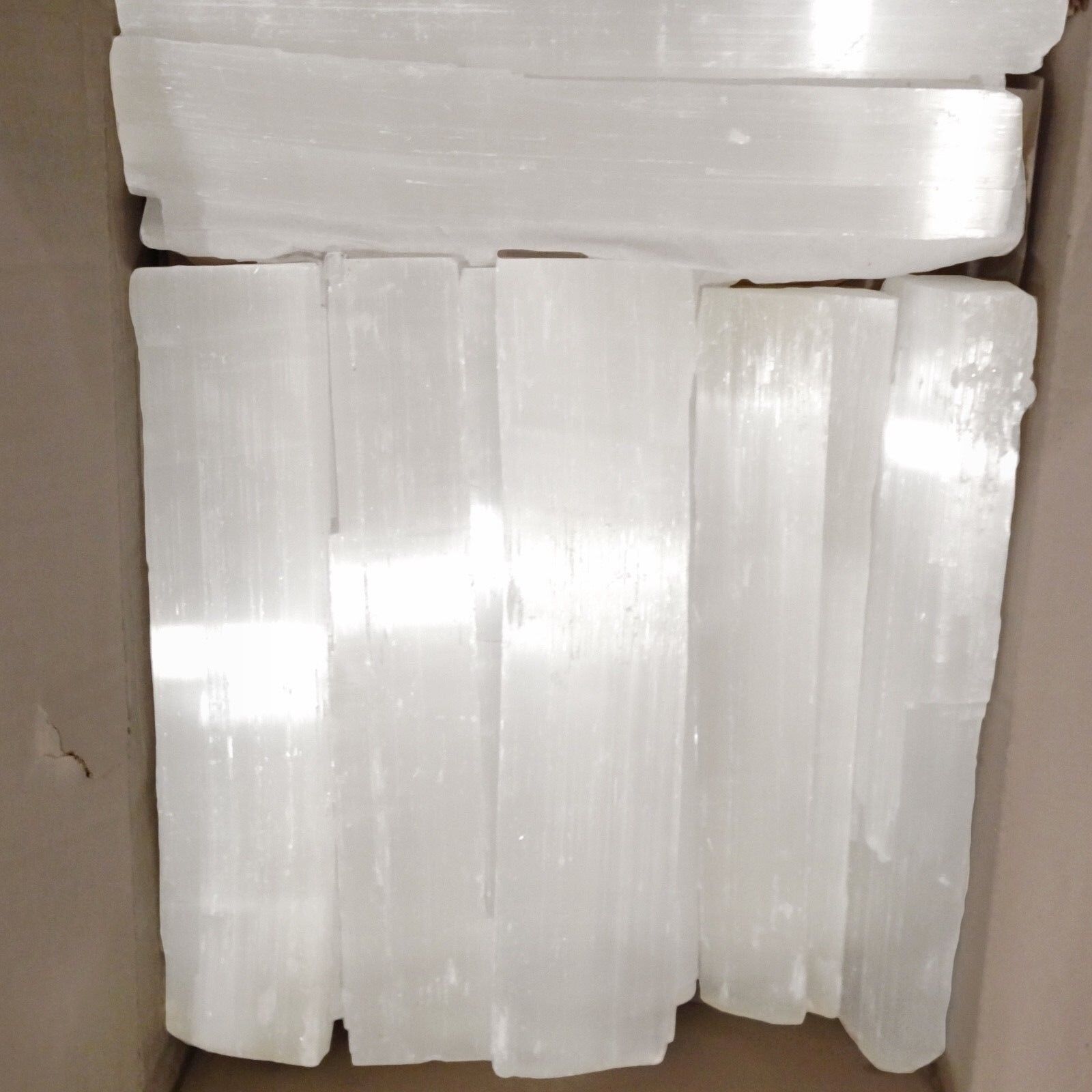 Natural Selenite Logs Rough Crystal Wands " XL Bars - 10 Lbs BULK wholesale LOT Handmade by mmCrystals - фотография #2