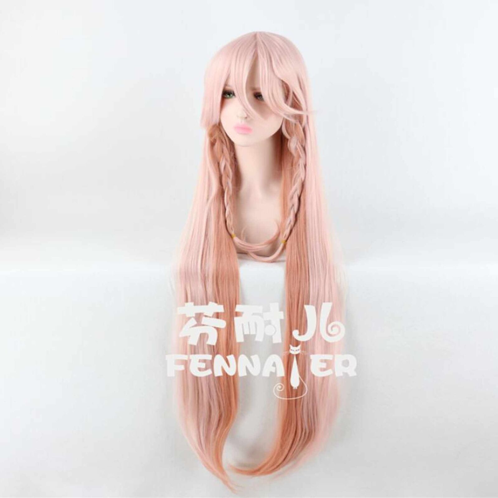 Peach pink girl gradual change long straight hair cosplay wig high-temperature Unbranded - фотография #3