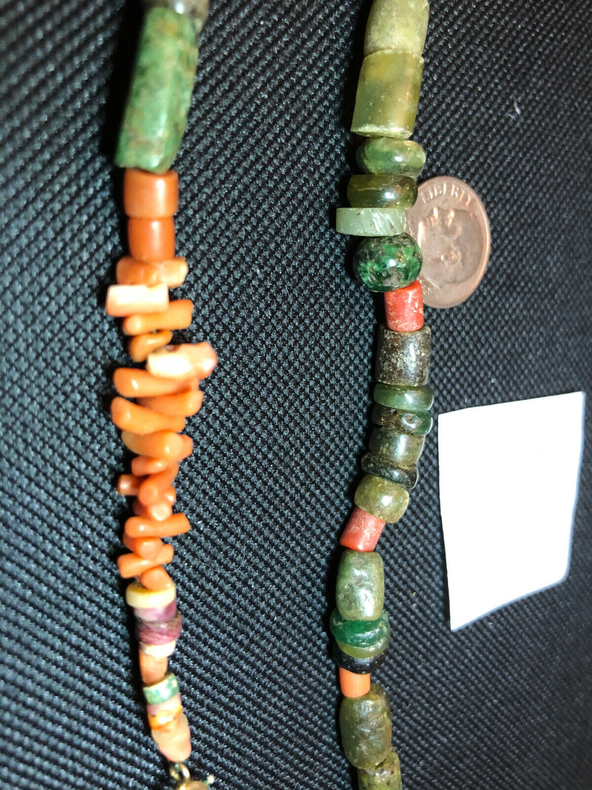 Pre Columbian Mayan AUTHENTIC JADE BEADS (38) Pieces + (35) Red Agate beads Без бренда - фотография #5