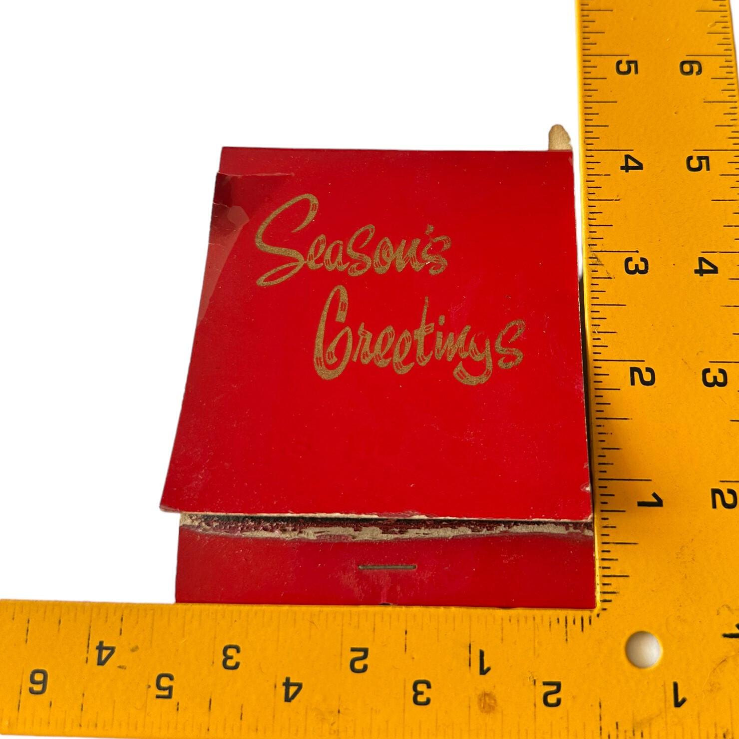 Christmas Seasons Greetings Matchbook Turf Club Jumbo Large Unstruck Vintage Без бренда - фотография #4