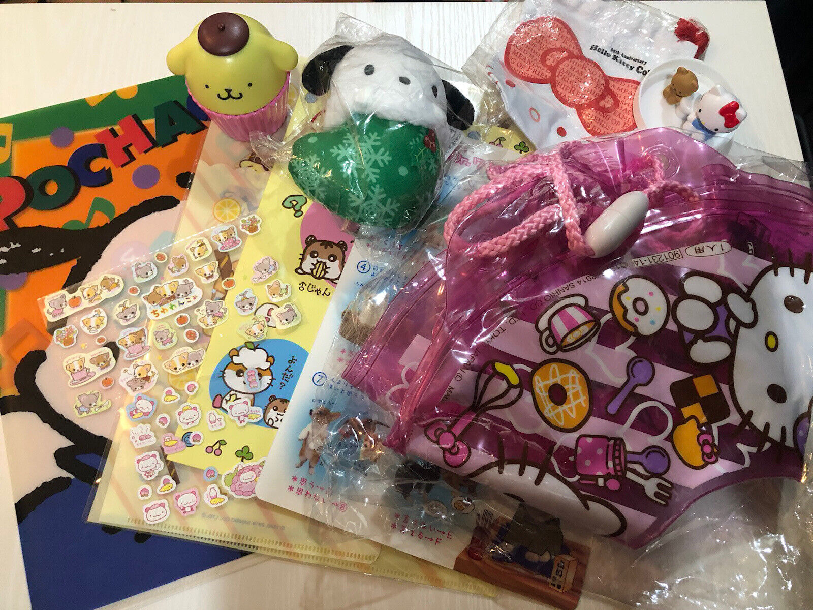 Sanrio San-x Assortment Vintage Retro Items  Lot of 11Hello kitty Pochacco  Без бренда