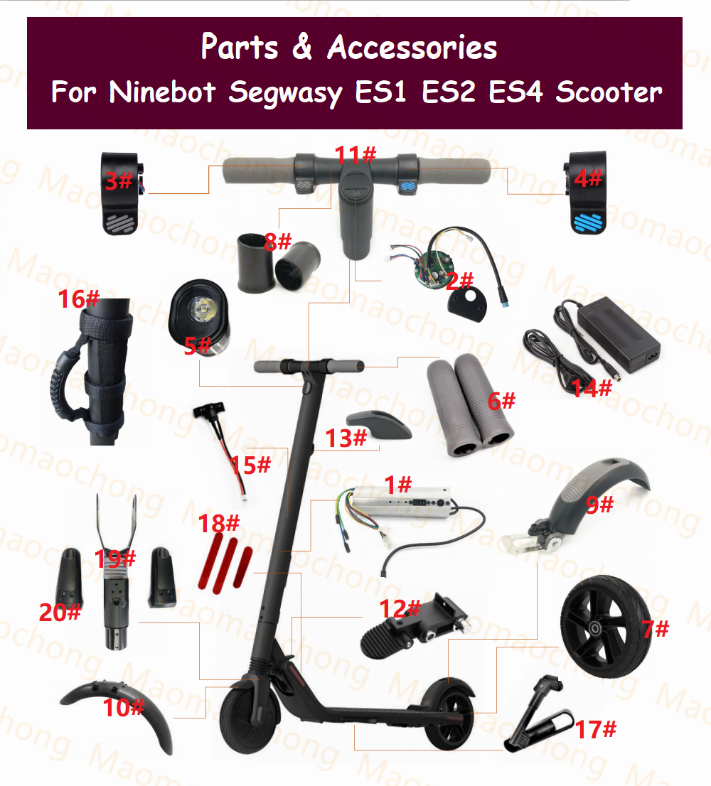 Handle Controller Dashboard Charger Brake For Ninebot Segway ES1 ES2 ES4 Parts Maomaochong MPN00081-M3052433