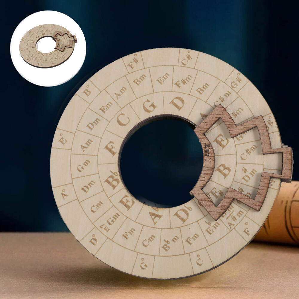 Wooden Melody Tool,Circular Wooden Wheel Musical Educational Tools 4.7*4.7*0.5" Unbranded Does Not Apply - фотография #6