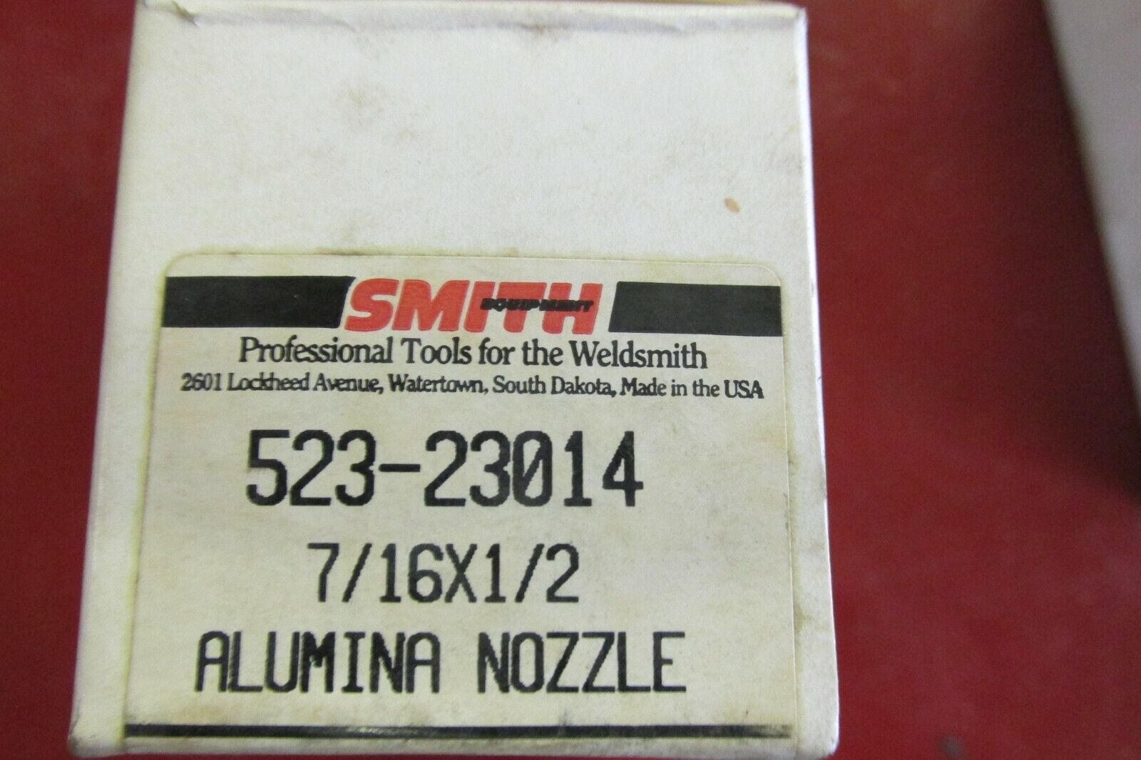 Smith 523-23014 7/16 x 1 1/2 Alumina Nozzle Ceramic Tig Torch Tip 12 per pack Smith Does Not Apply