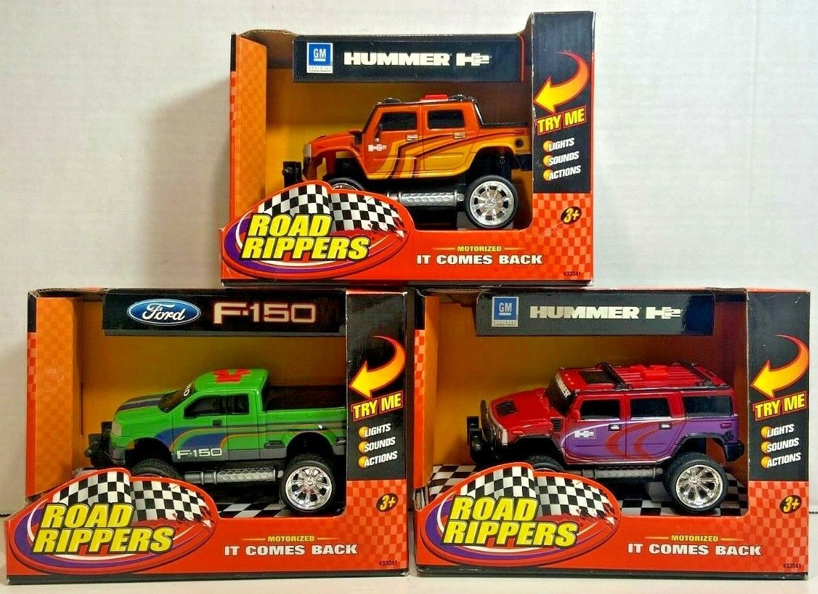 LOT of 3 Road Rippers 33041 (2006) Ford F-150 and GM Hummer H2 Motorized Toy Car Toy State 33041