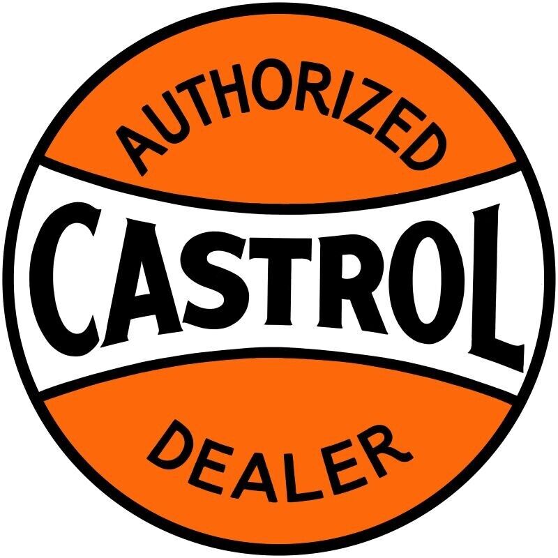 Castrol Motor Oil Authorized Dealer NEW Sign: 18" Dia. Round USA STEEL XL Castrol