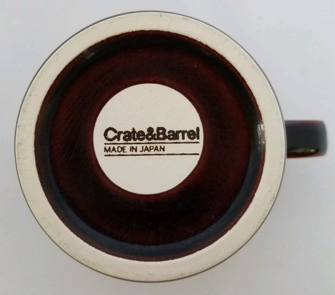 4 Crate & Barrel CBL129 Reddish Brown 12 oz Coffee Mugs EXC Crate and Barrel Does Not Apply - фотография #4
