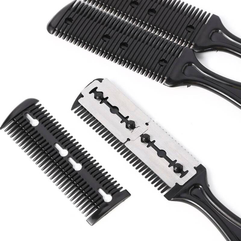 3X Hair Thinning Cutting Trimmer Razor Comb With Blades Hair Cutter Comb Top Unbranded Does not apply - фотография #7