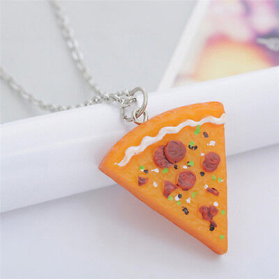 1pcs Pizza Pendant Necklaces for Men Women Family Friendship Jewelry GiftSG Unbranded // - фотография #4