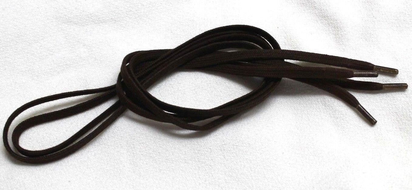 WWII US brown waxed shoelaces boot laces shoe strings 38 inches 96.5cm pair E923 Без бренда - фотография #2
