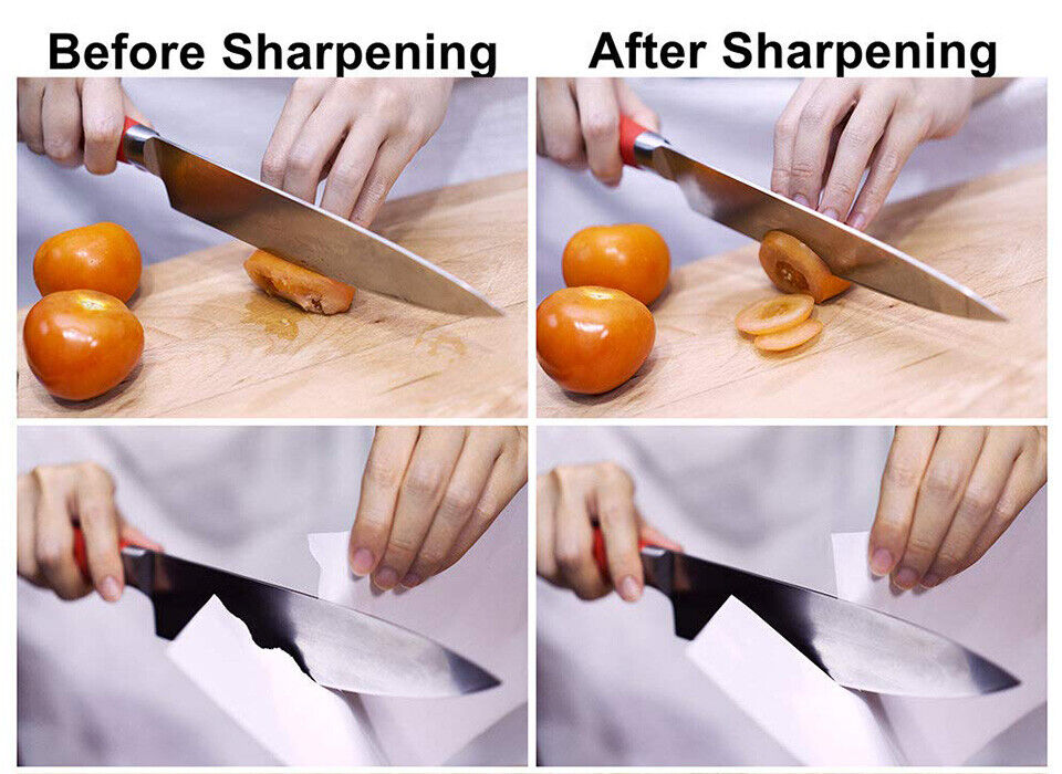 Whetstone Sharpening Stone Set Knife Sharpener 400/1000 3000/8000 Grit w/ Holder Satc Does Not Apply - фотография #2