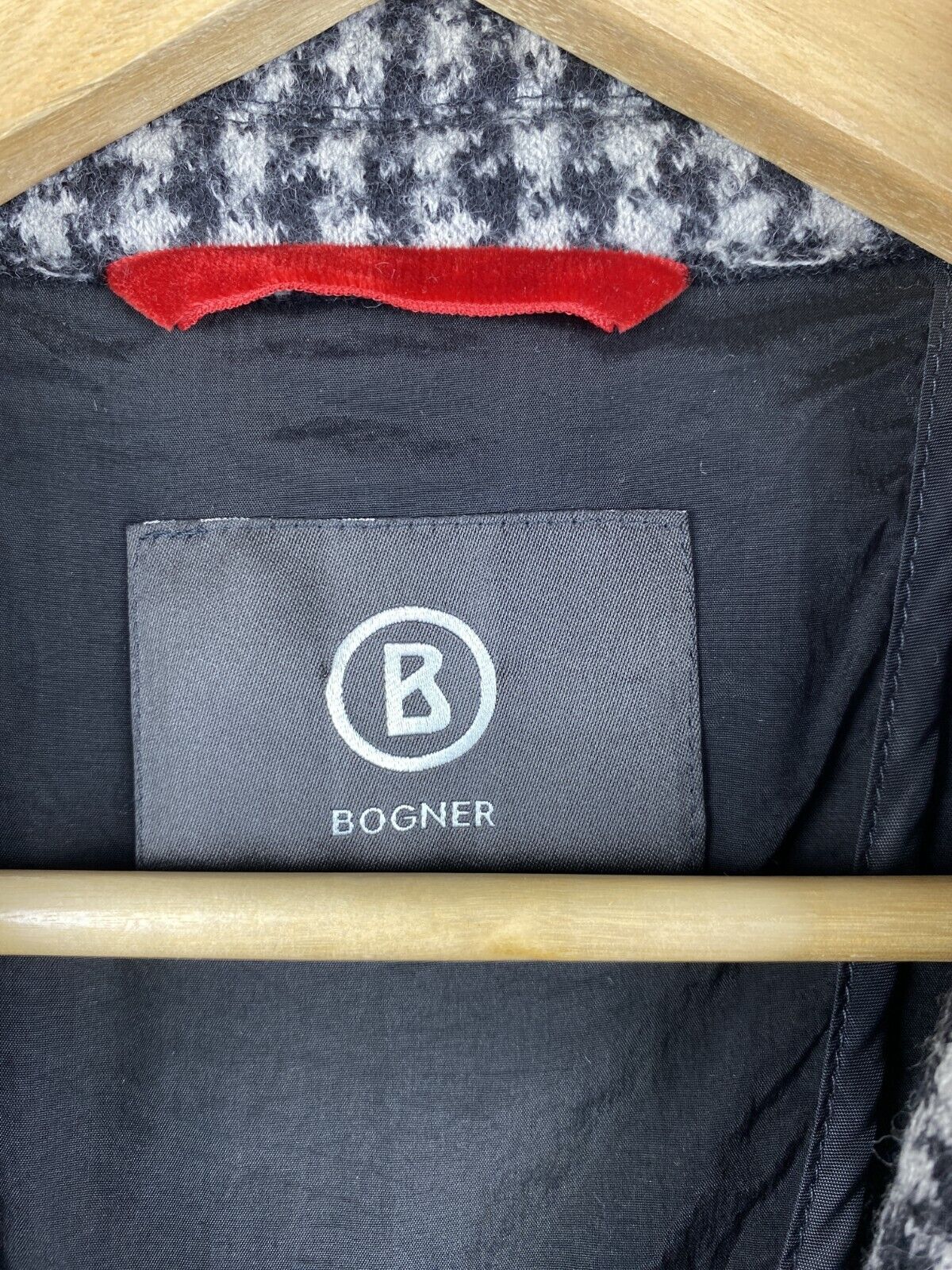 Bogner Wool Houndstooth Print Women's Blazer Size XL Bogner - фотография #10