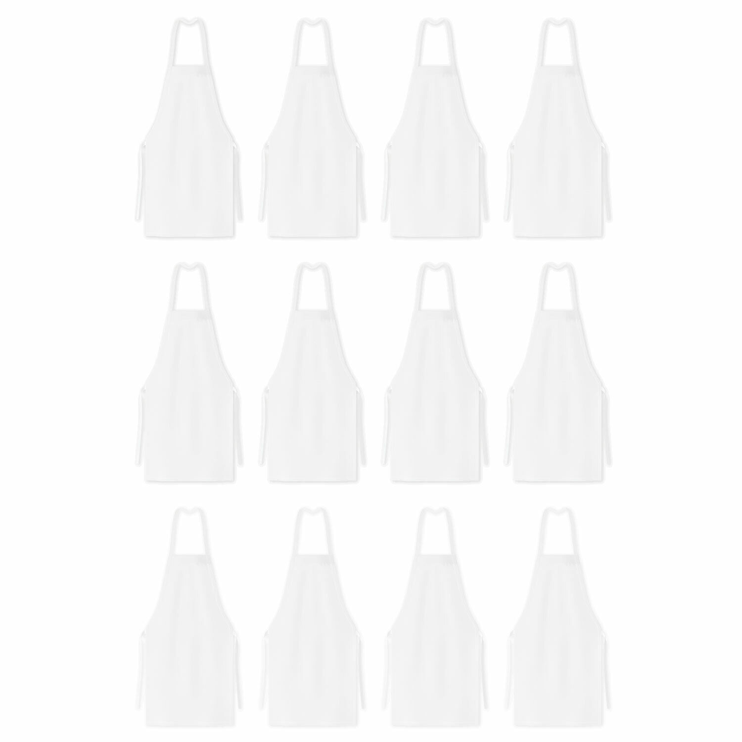 12 Pack of Kitchen Aprons - Full Bib Size Polyester Apron - Black Red or White Arkwright Does Not Apply - фотография #5
