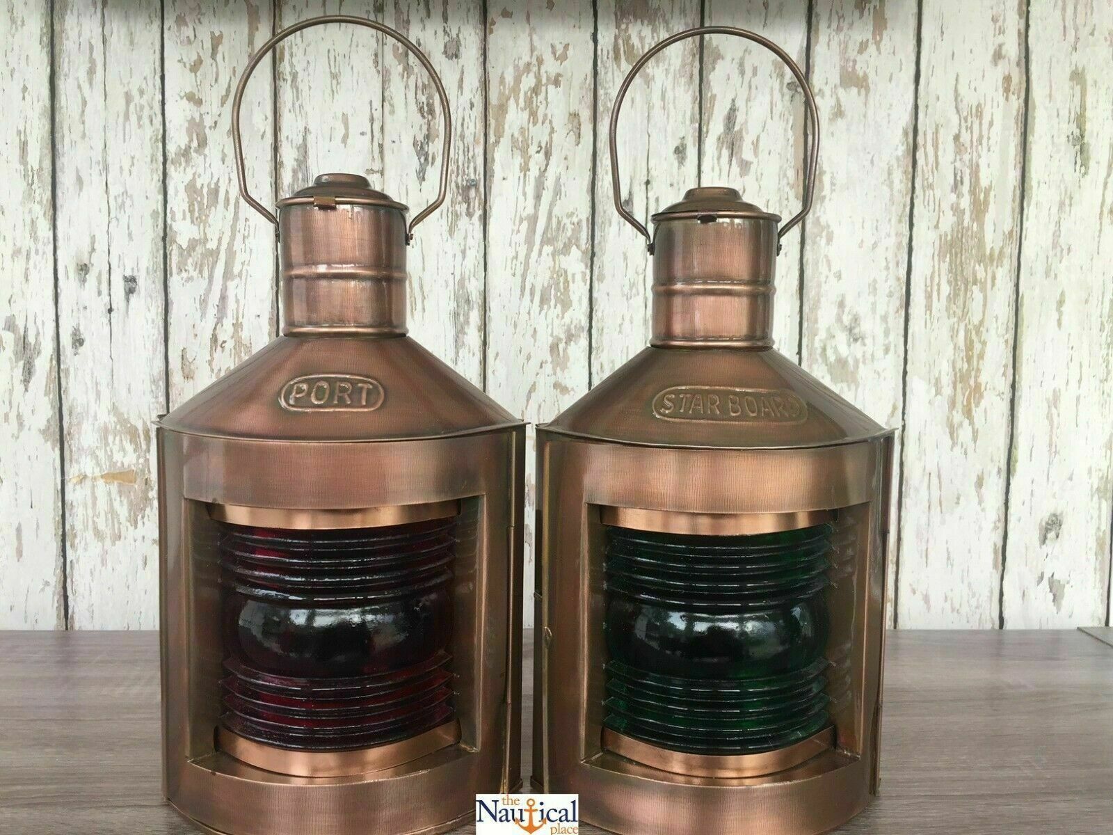 Pair Of Nautical Lantern Port And Starboard handmade Oil Lantern Made From Metal Без бренда
