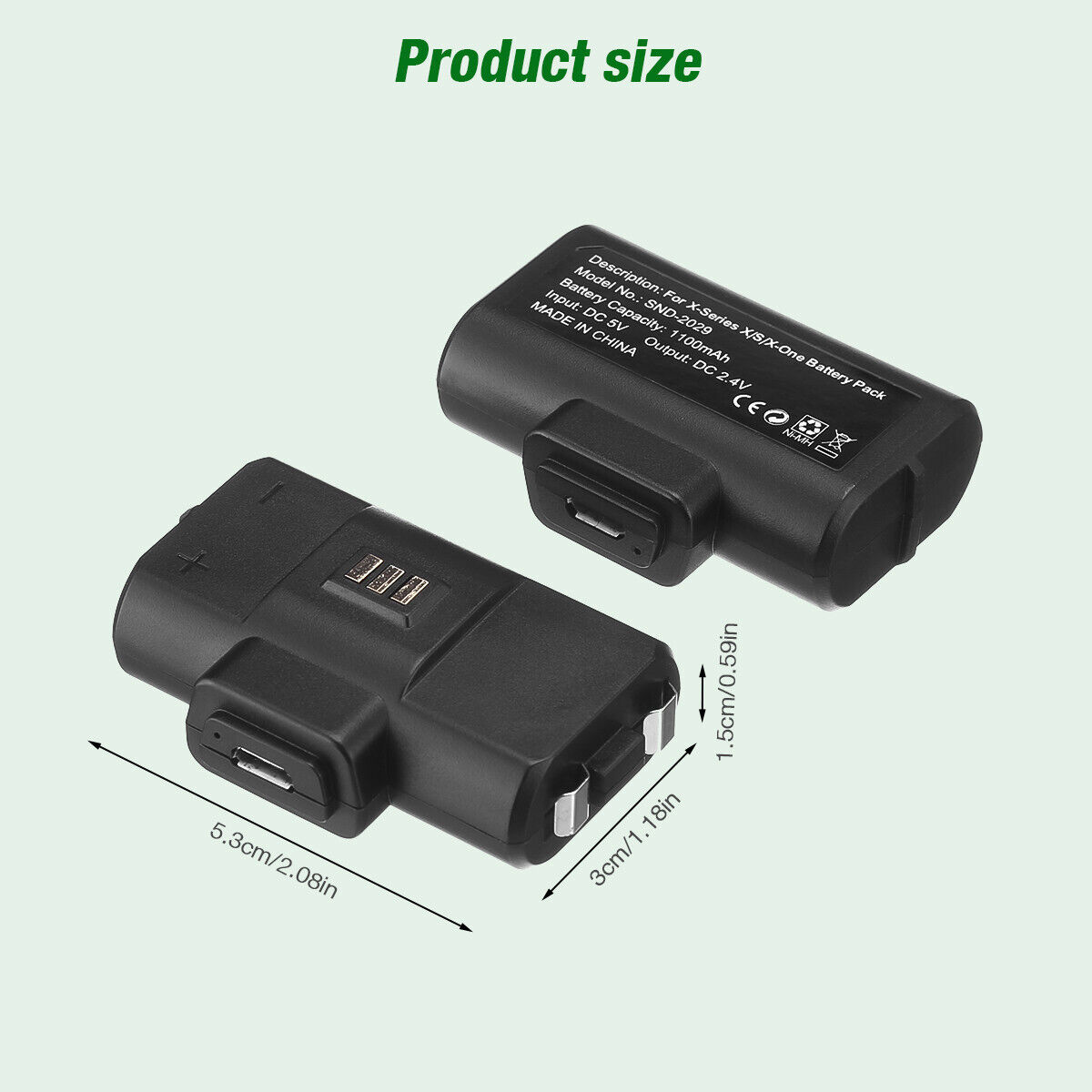 Rechargeable Battery Pack For XBox One X/S Series X/S Controller & Charger Cable EBL - фотография #7