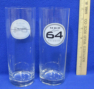 MGD Light Beer Glasses 64 Calories Miller Genuine Draft Pint Glass Set of 4 Без бренда - фотография #3