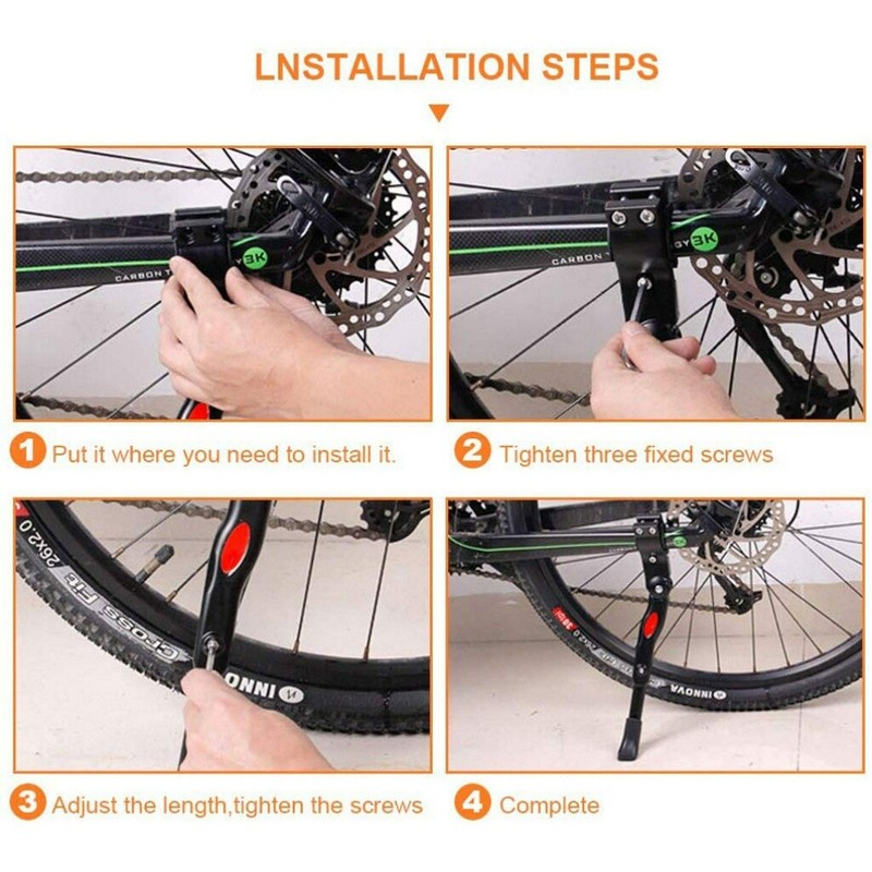 Adjustable Aluminium Alloy Bike Bicycle Kickstand Side Fit For 22~27 inch Unbranded Does Not Apply - фотография #8