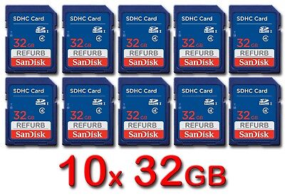 LOT 10x SanDisk SD 32GB Class 4 SDHC Card SDSDB-032G-B35 memory card 32 GB 10 x SanDisk SDSDB-032G-B35