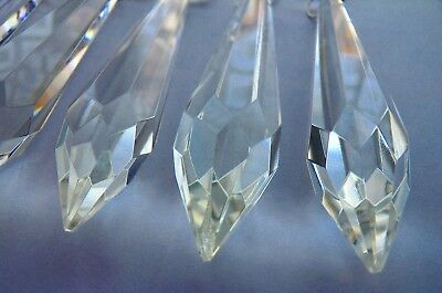 10 XXL TORPEDO 93mm CHANDELIER GLASS CRYSTALS ANTIQUE LOOK DROPS ICICLE DROPLETS Seear Lights - фотография #4