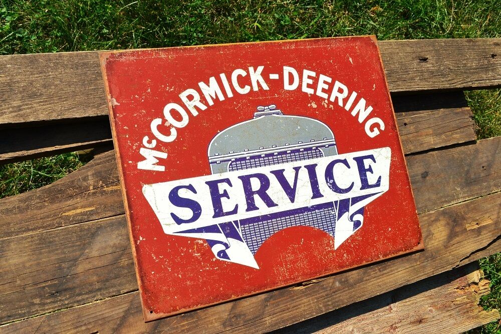 McCormick Deering Service Metal Tin Sign - IH - International Harvester Farmall International Harvester - фотография #2