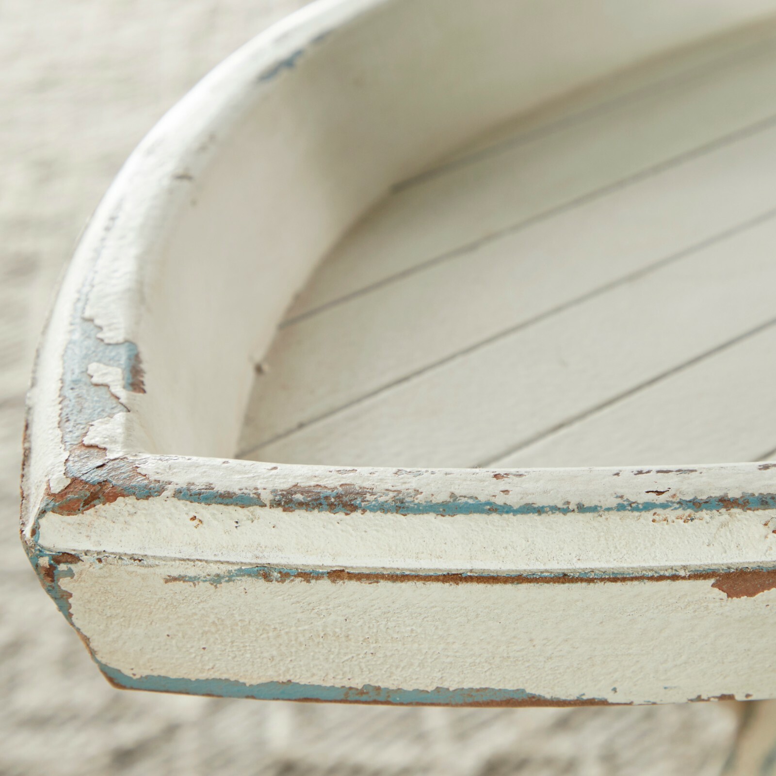 Nautical Coastal Beach Accent Side End Tray Table Boat Oar Seaside Distressed Coastal End Table - фотография #4