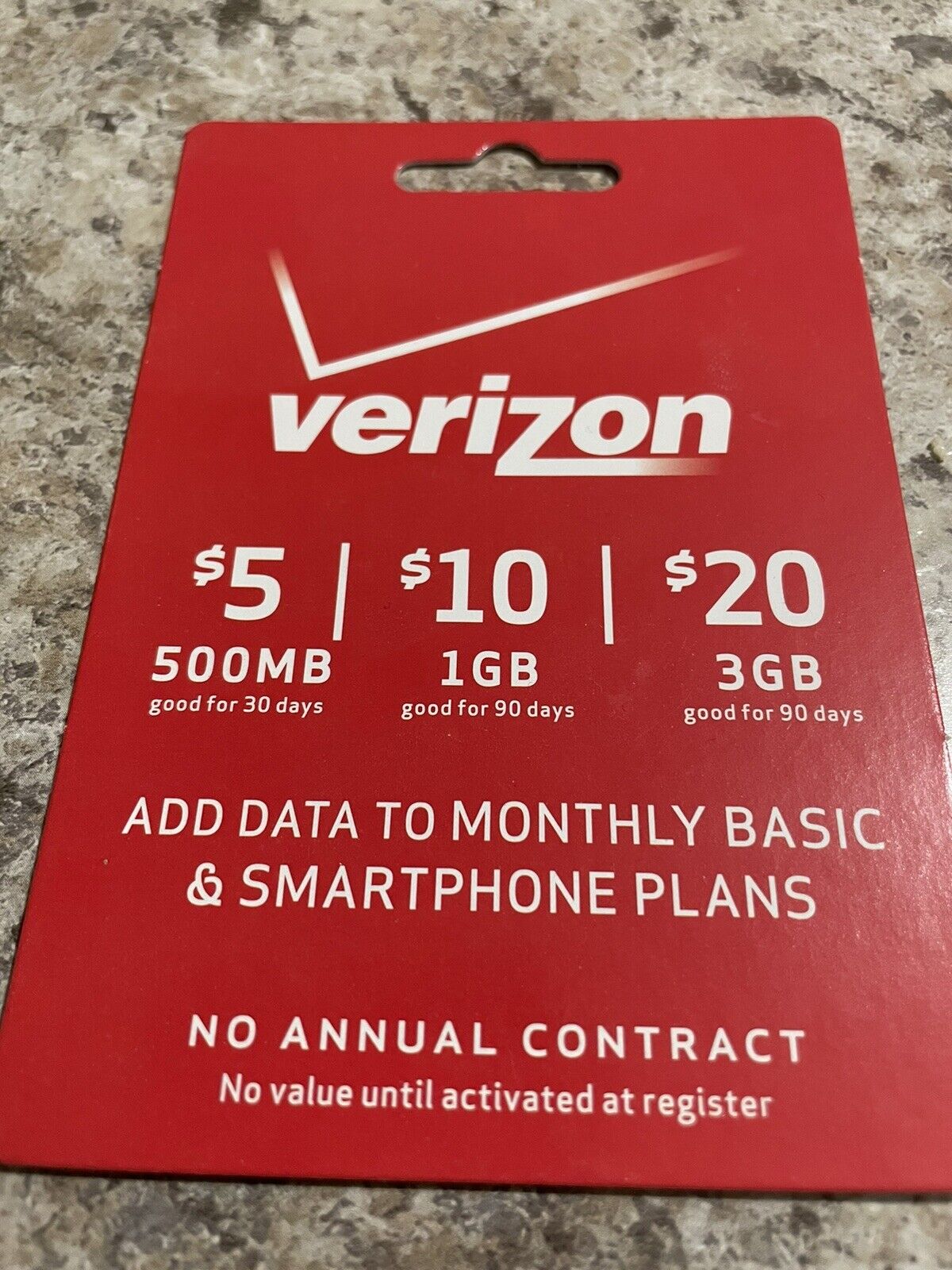 VERIZON WIRELESS  Prepaid $5 Refill Top-Up For Data  , AIR TIME  RECHARGE T-Mobile 080-10-0704