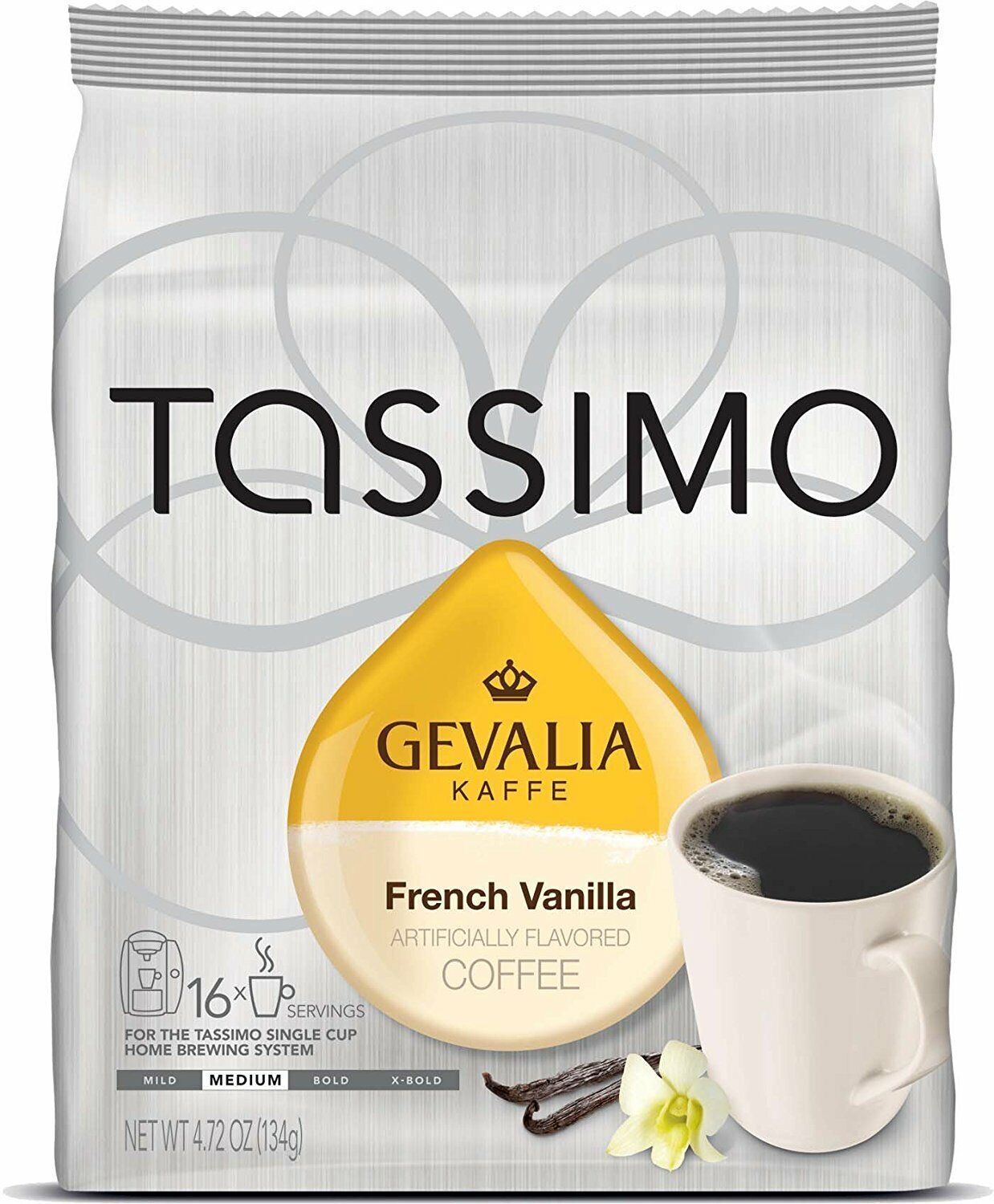 32ct Tdisc Tassimo Gevalia French Vanilla Coffee Brew 0222 Roast Gift FreeShip TASSIMO - фотография #3