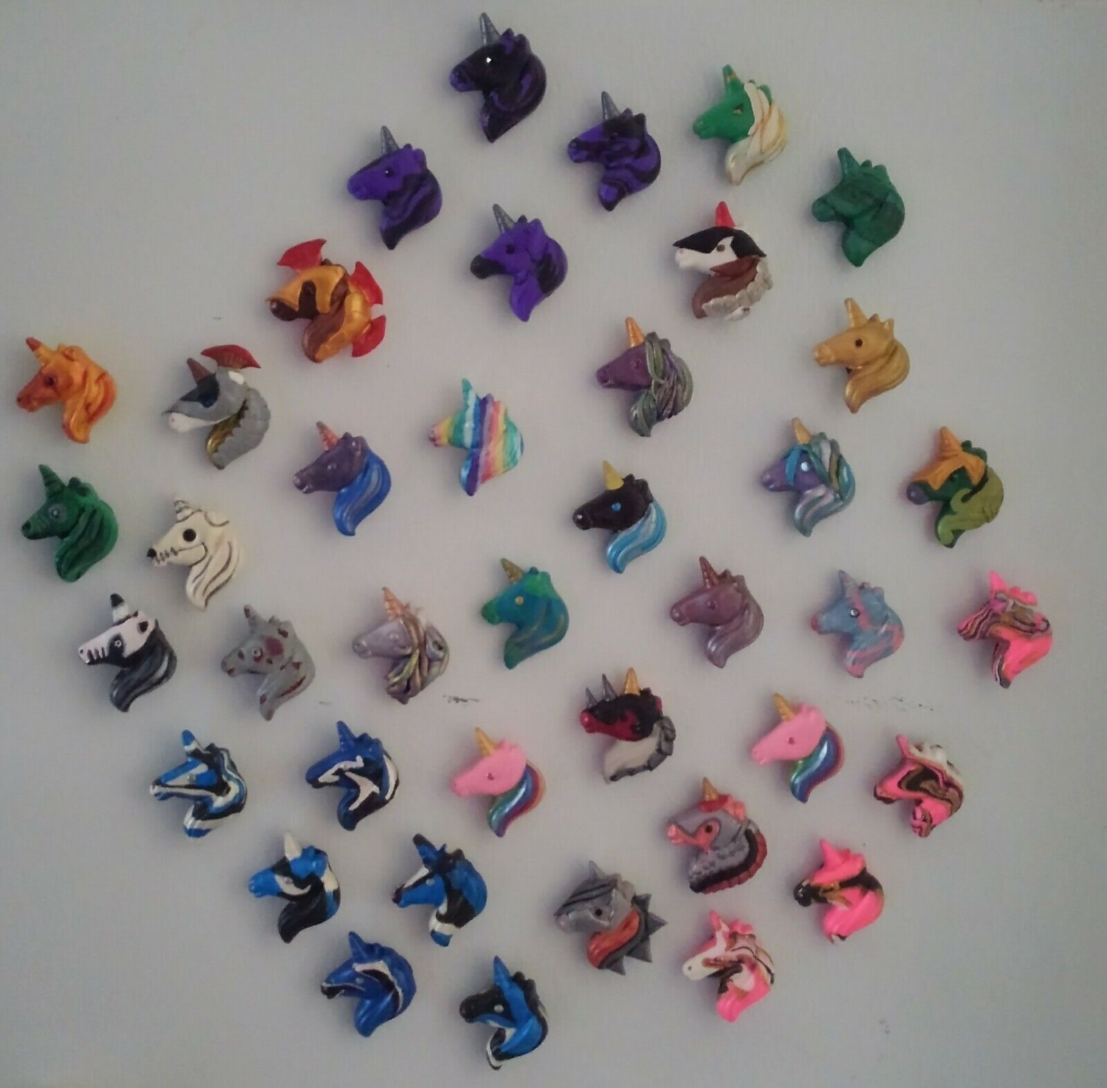 Handpainted Unicorn Magnets Handmade Rainbow - фотография #2