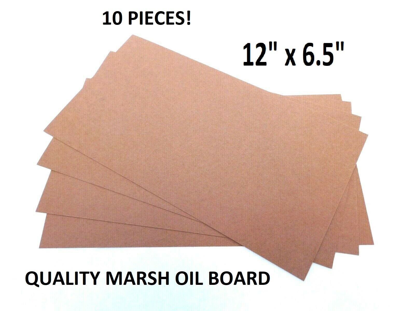 10 PACK! New Oiled Stencil Oil Board 6.5" X 12" 15PT Marsh Uncut Plain Stock Marsh Does Not Apply