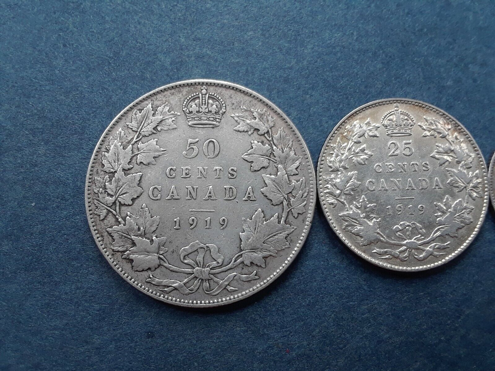 Canada 1919 coin set George V  50c, 25c, 10c, 5c, 1c Без бренда - фотография #3