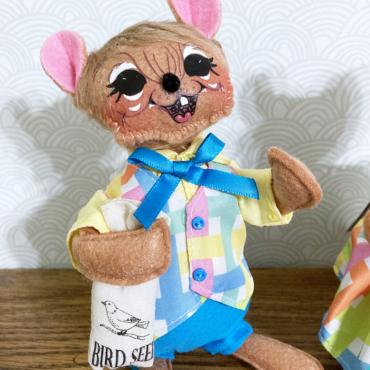 Annalee Spring Mouse Doll Set 2 w Bird 6" 2020 Easter Summer Annalee 211820, 211920 - фотография #3