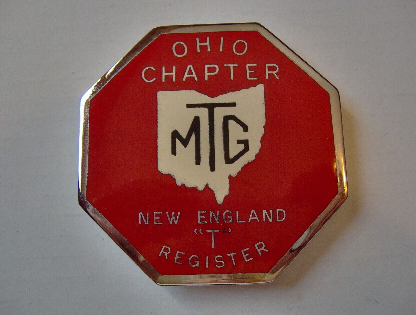 OHIO CHAPTER MTG NEW ENGLAND "T" REGISTER BADGE NOS NEW CONDITION Без бренда - фотография #2