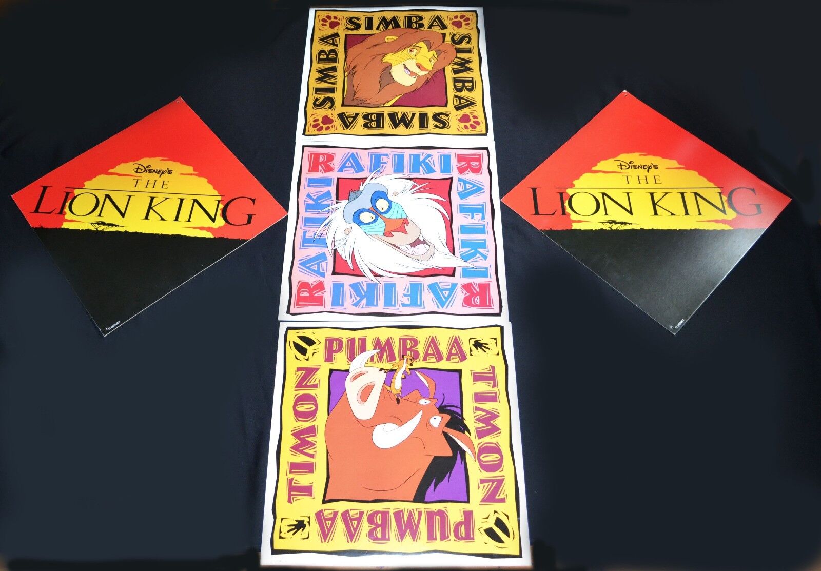 Disney The Lion King Promotional Cardboard Displays and Posters Vintage Rare Без бренда Does Not Apply