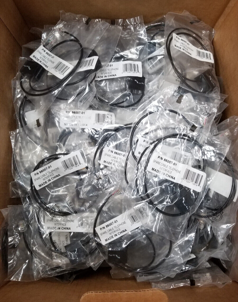 Lot of 97 Plantronics Telephone Interface Cable - 21" Long PN: 86007-01 - 18197 Plantronics